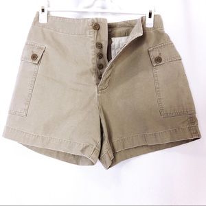 J. Crew Womans Tan Chino 100% Cotton Shorts Size 6